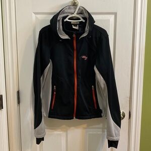 Harley-Davidson Black Jacket with Gray Panels and Orange Trim